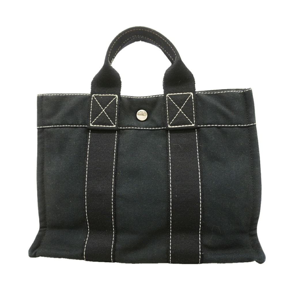 Hermes Deauville PM Canvas Handbag, Black, Women's